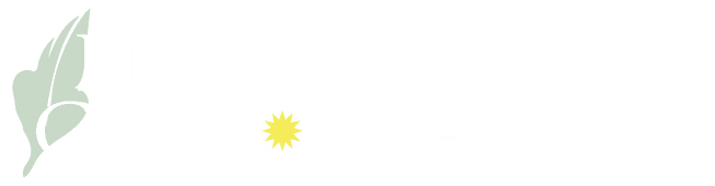 Logo for Healthways Chiropractic featuring a stylized leaf and sun design.